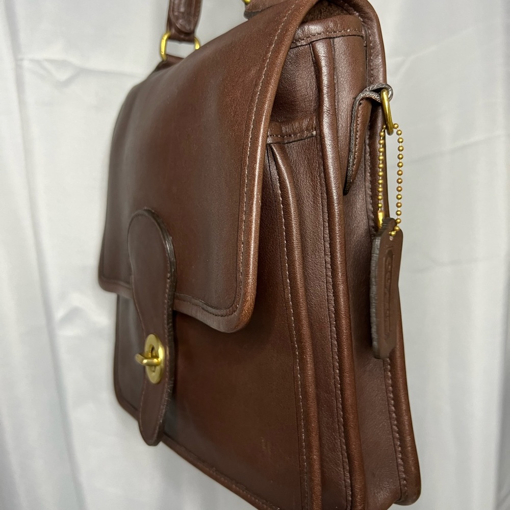Vintage Brown Leather Coach Station Bag / Crossbody 🤎🎬 - Picture 4 of 16